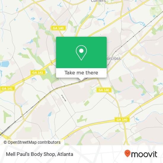 Mell Paul's Body Shop map