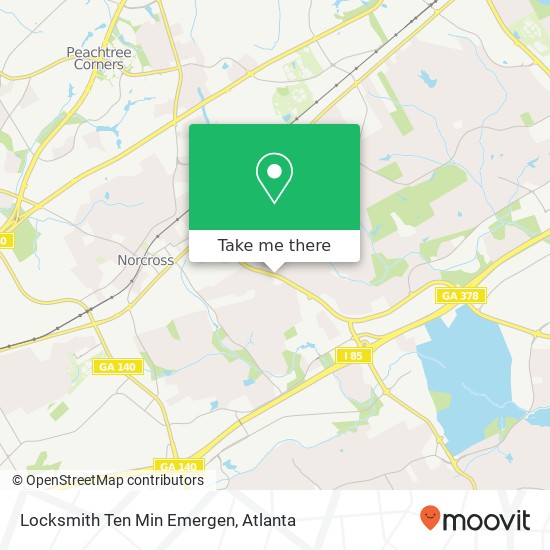 Mapa de Locksmith Ten Min Emergen