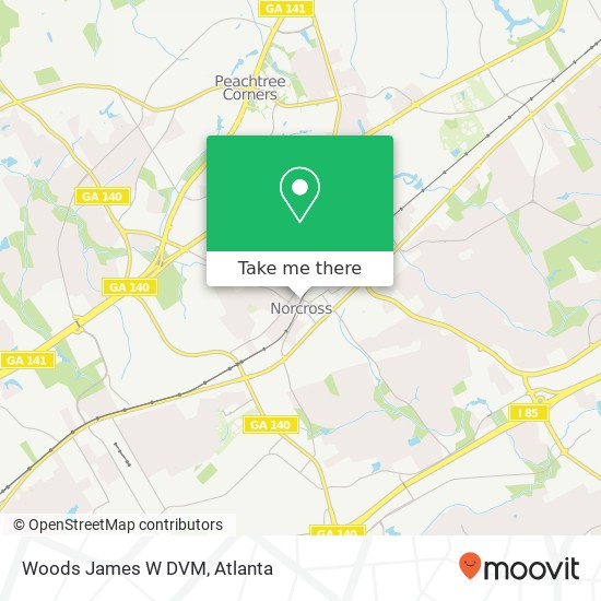 Woods James W DVM map