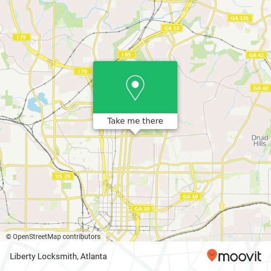 Liberty Locksmith map