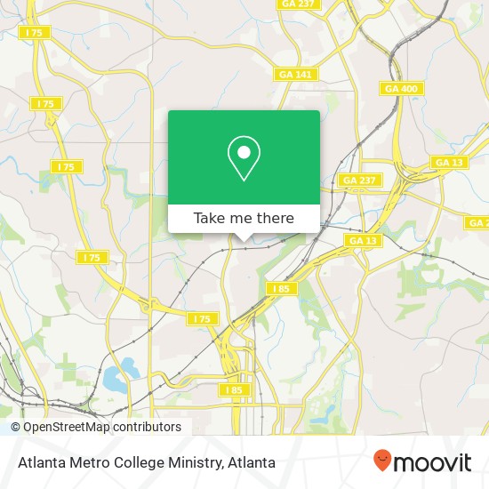 Mapa de Atlanta Metro College Ministry