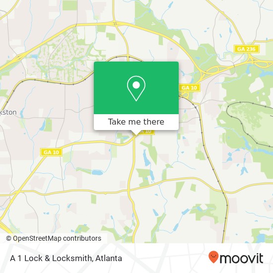 A 1 Lock & Locksmith map