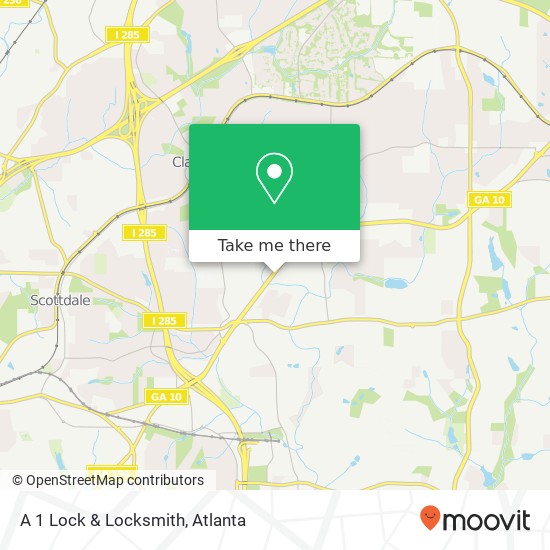 A 1 Lock & Locksmith map