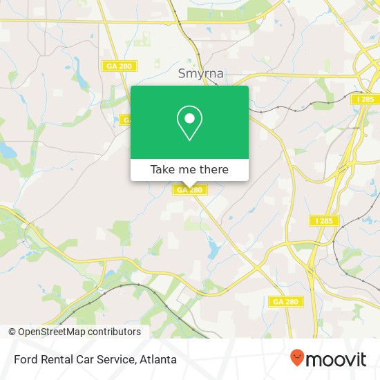 Ford Rental Car Service map