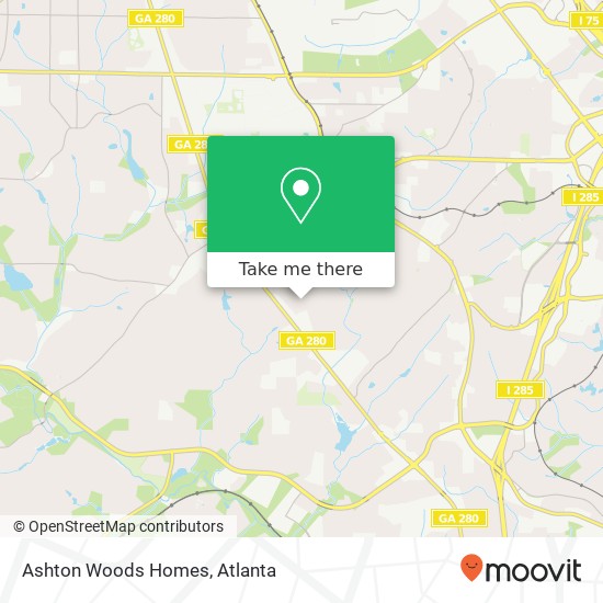 Ashton Woods Homes map