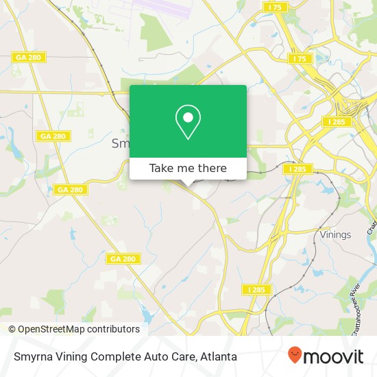 Mapa de Smyrna Vining Complete Auto Care