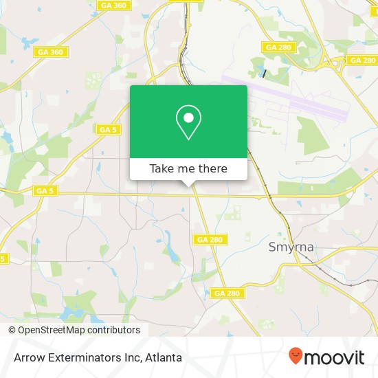 Arrow Exterminators Inc map