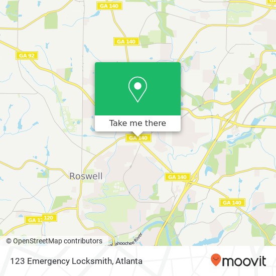 123 Emergency Locksmith map