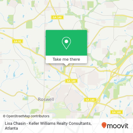 Mapa de Lisa Chasin - Keller Williams Realty Consultants