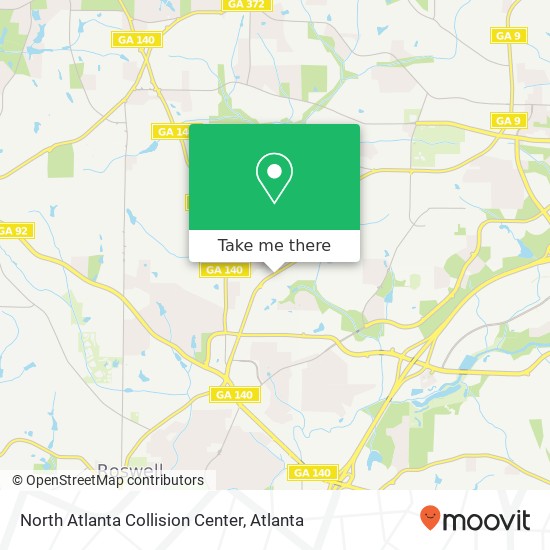 North Atlanta Collision Center map