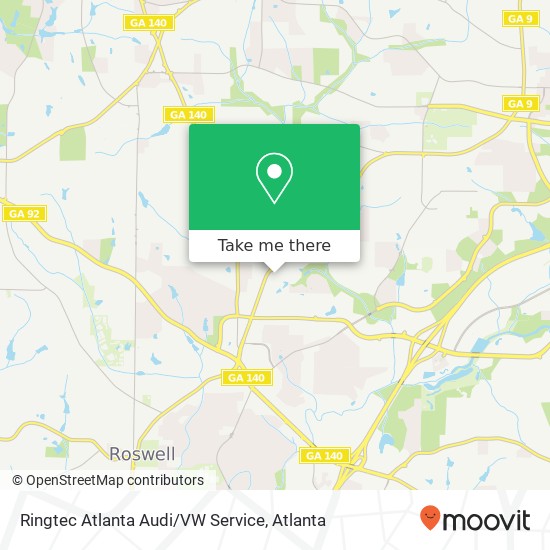 Ringtec Atlanta Audi / VW Service map