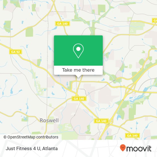 Just Fitness 4 U map