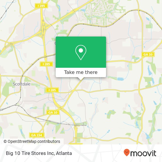 Mapa de Big 10 Tire Stores Inc