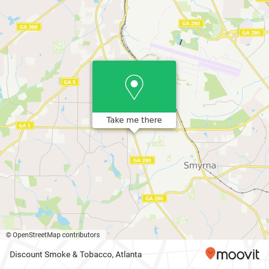 Mapa de Discount Smoke & Tobacco
