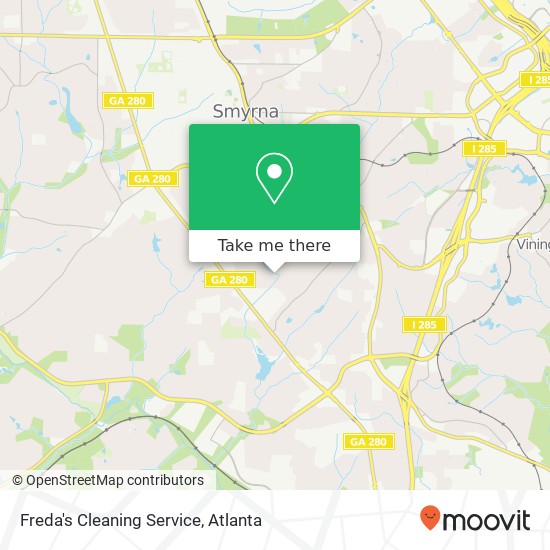 Mapa de Freda's Cleaning Service