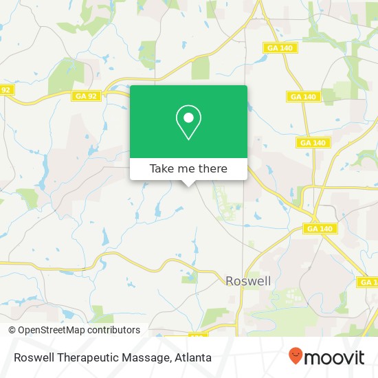 Mapa de Roswell Therapeutic Massage