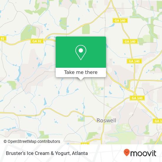 Bruster's Ice Cream & Yogurt map