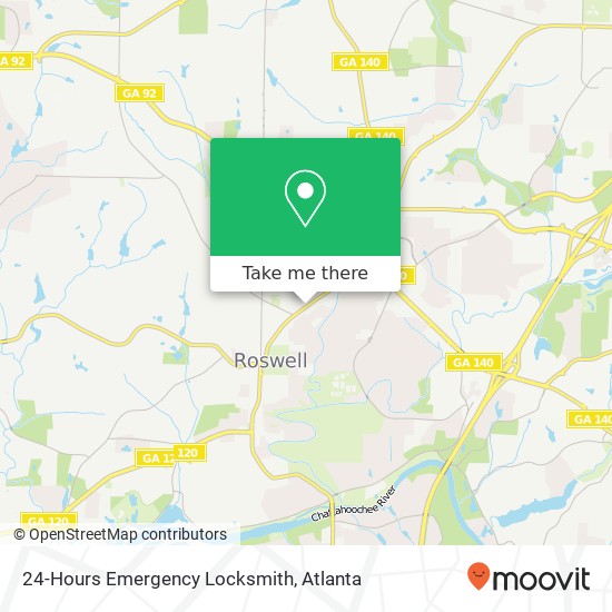 24-Hours Emergency Locksmith map