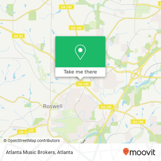 Mapa de Atlanta Music Brokers