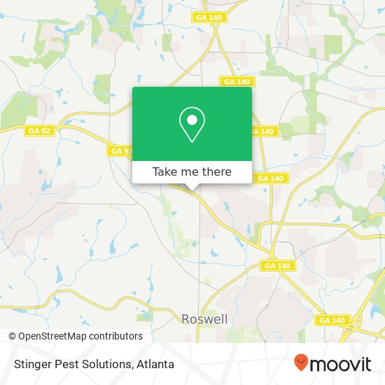 Stinger Pest Solutions map