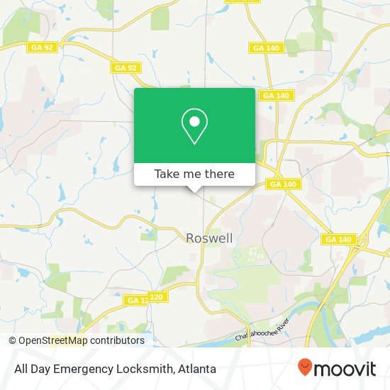 All Day Emergency Locksmith map