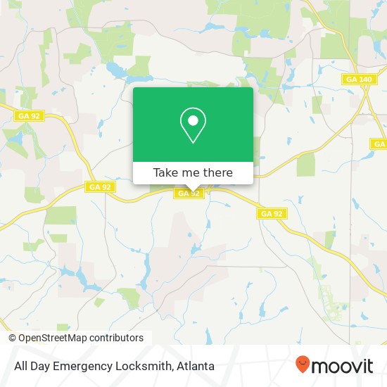 All Day Emergency Locksmith map