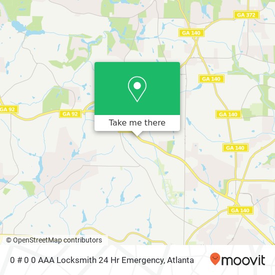 Mapa de 0 # 0 0 AAA Locksmith 24 Hr Emergency