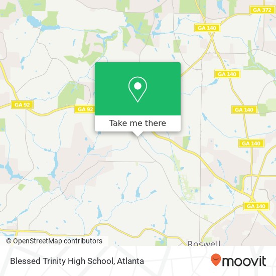 Mapa de Blessed Trinity High School