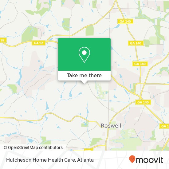 Mapa de Hutcheson Home Health Care