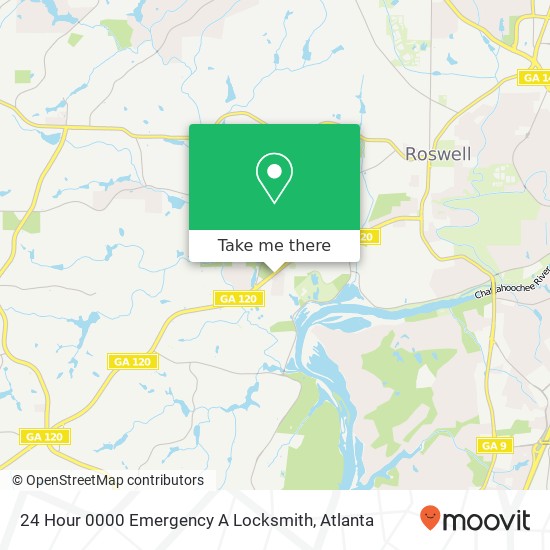 Mapa de 24 Hour 0000 Emergency A Locksmith