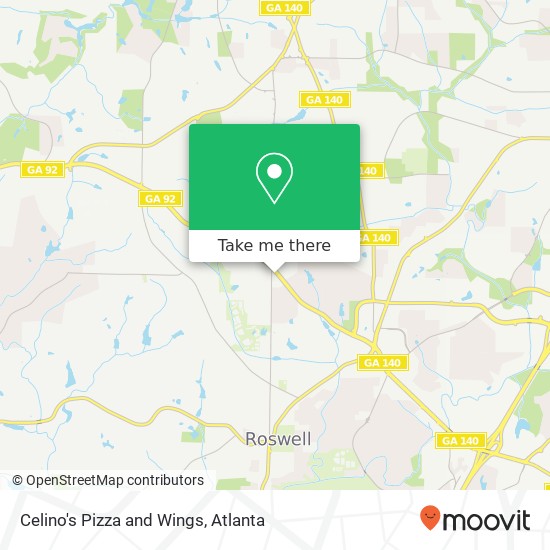 Celino's Pizza and Wings map