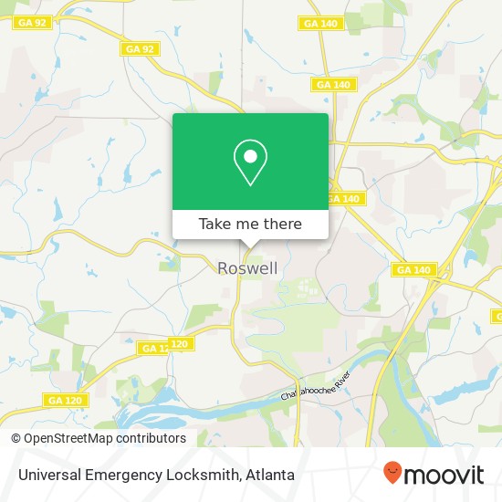 Universal Emergency Locksmith map