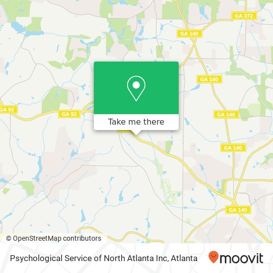 Psychological Service of North Atlanta Inc map