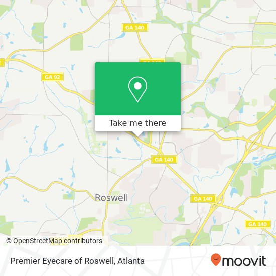 Mapa de Premier Eyecare of Roswell