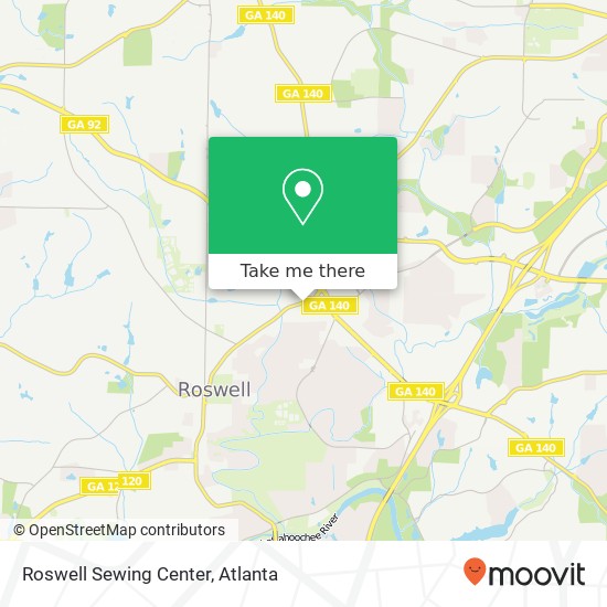 Mapa de Roswell Sewing Center