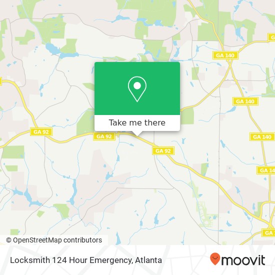 Locksmith 124 Hour Emergency map