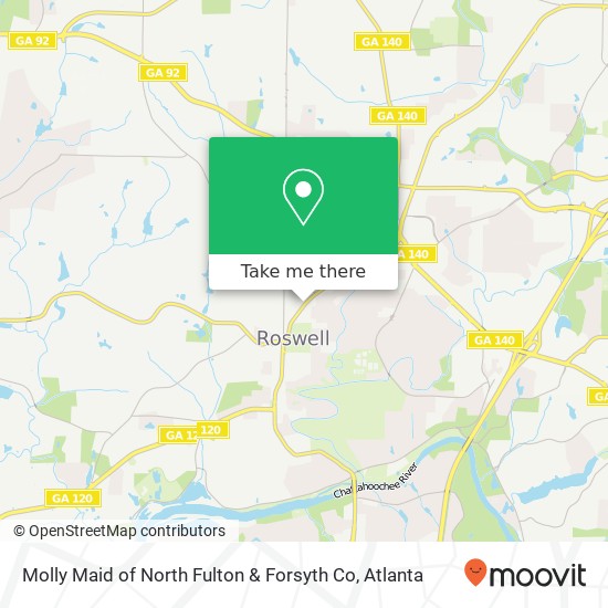 Molly Maid of North Fulton & Forsyth Co map