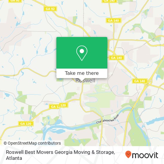 Roswell Best Movers Georgia Moving & Storage map