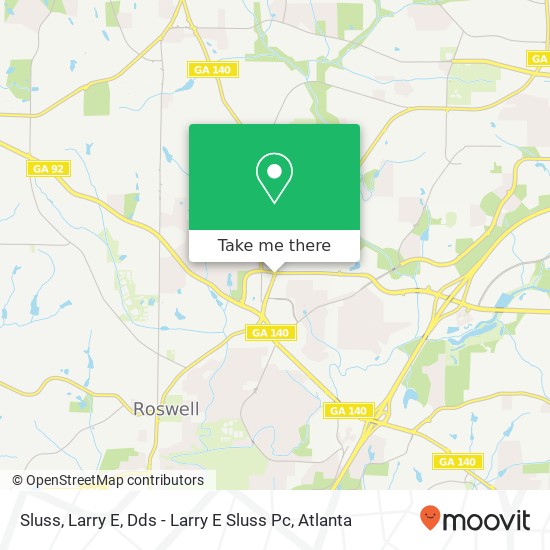 Mapa de Sluss, Larry E, Dds - Larry E Sluss Pc