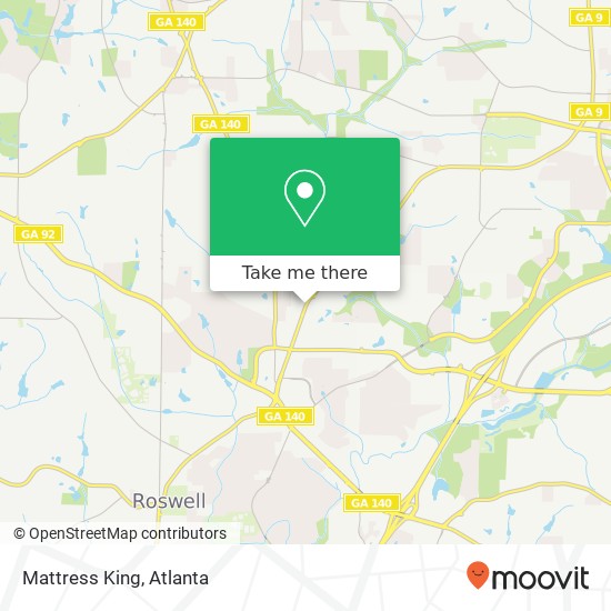 Mattress King map