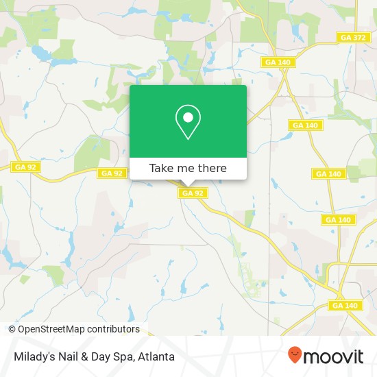 Milady's Nail & Day Spa map