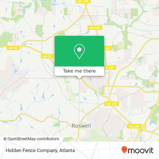 Mapa de Hidden Fence Company