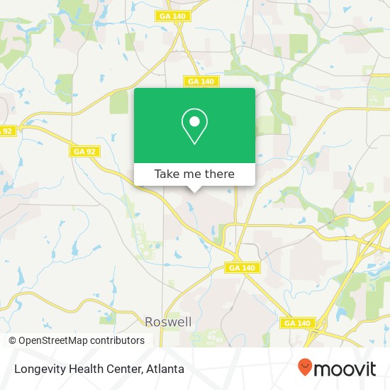 Mapa de Longevity Health Center