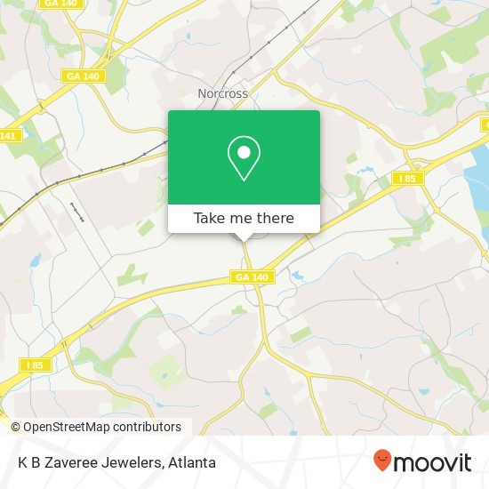 K B Zaveree Jewelers map