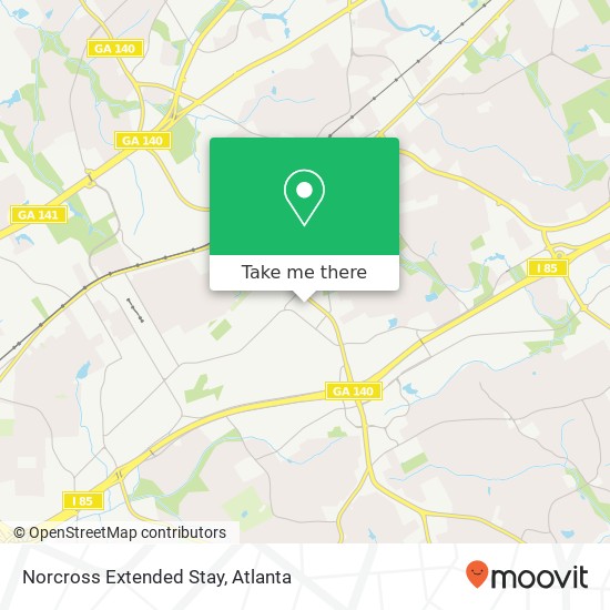 Mapa de Norcross Extended Stay