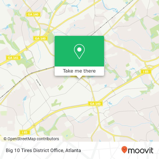 Mapa de Big 10 Tires District Office