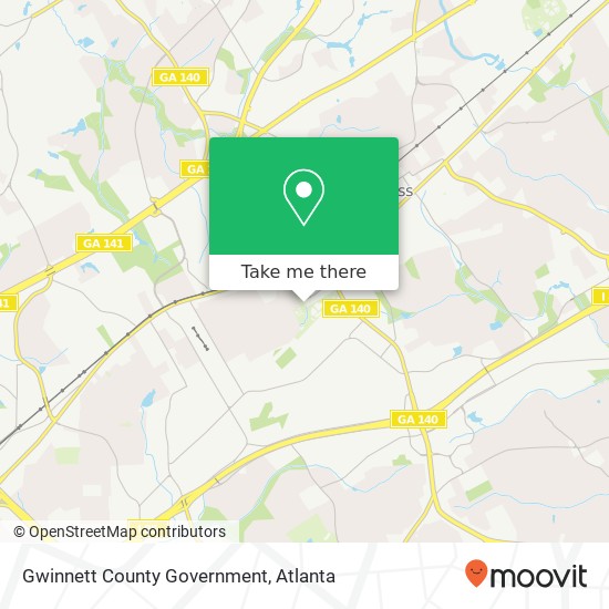 Gwinnett County Government map