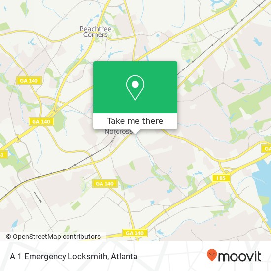 A 1 Emergency Locksmith map