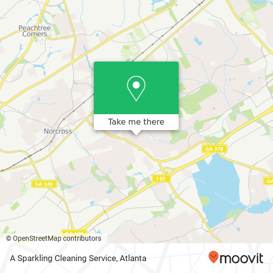 A Sparkling Cleaning Service map