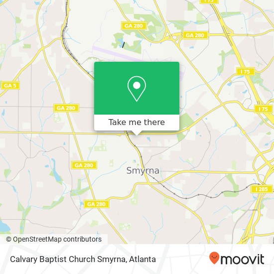Calvary Baptist Church Smyrna map